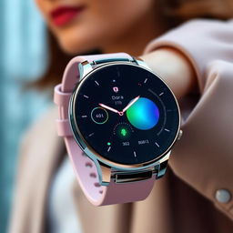A sleek and modern high-tech smartwatch branded as 'Dora', designed with a polished touchscreen interface