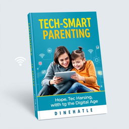 An attractive and modern ebook cover for 'Tech-Smart Parenting: Raising Kids in the Digital Age'