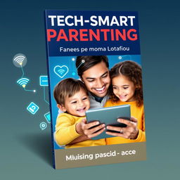 An attractive and modern ebook cover for 'Tech-Smart Parenting: Raising Kids in the Digital Age'