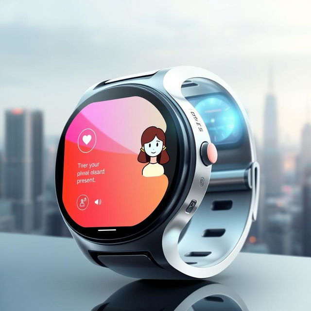 A futuristic smart watch named 'Dora', showcasing advanced technology and sleek design