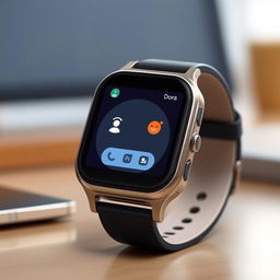 A sophisticated smart watch named 'Dora', depicting cutting-edge technology and sleek aesthetics