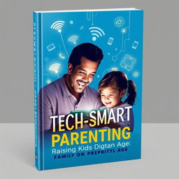 An attractive and modern ebook cover for 'Tech-Smart Parenting: Raising Kids in the Digital Age'