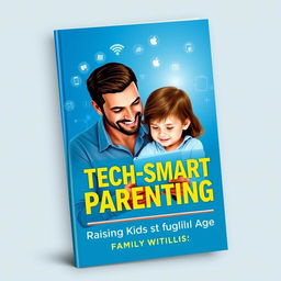 An attractive and modern ebook cover for 'Tech-Smart Parenting: Raising Kids in the Digital Age'