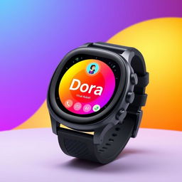 A state-of-the-art smart watch named 'Dora', embodying technological sophistication and modern elegance