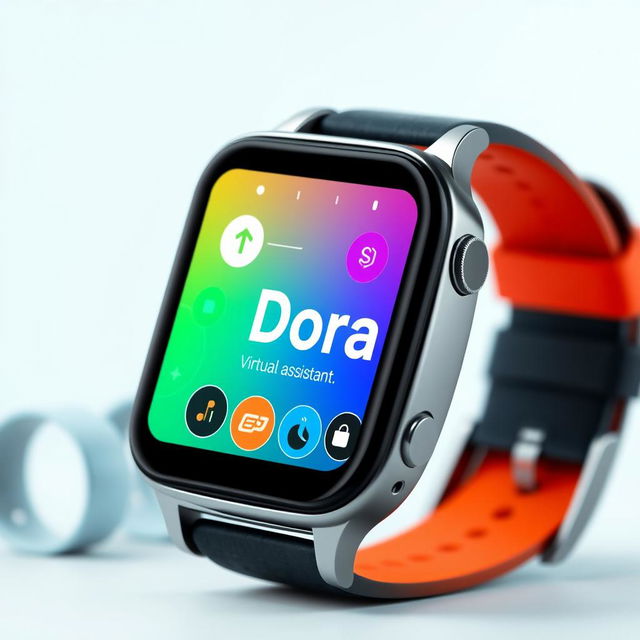 A state-of-the-art smart watch named 'Dora', embodying technological sophistication and modern elegance