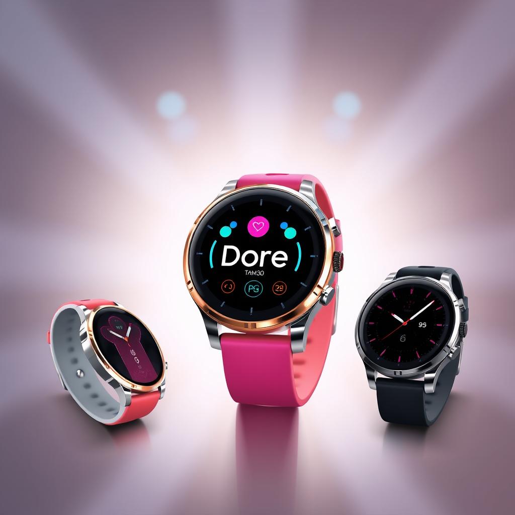 A state-of-the-art smart watch named 'Dora', embodying technological sophistication and modern elegance