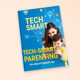 An attractive and modern ebook cover for 'Tech-Smart Parenting: Raising Kids in the Digital Age'