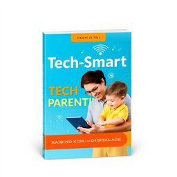 An attractive and modern ebook cover for 'Tech-Smart Parenting: Raising Kids in the Digital Age'
