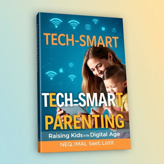 A modern and attractive ebook cover for 'Tech-Smart Parenting: Raising Kids in the Digital Age'