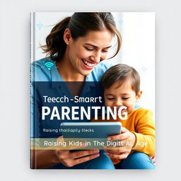 A modern and attractive ebook cover for 'Tech-Smart Parenting: Raising Kids in the Digital Age'