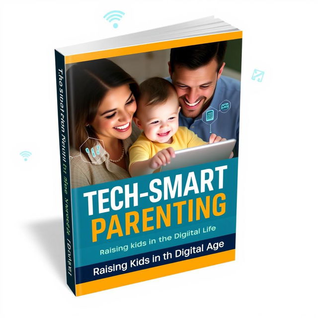 A modern and attractive ebook cover for 'Tech-Smart Parenting: Raising Kids in the Digital Age'