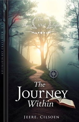 A visually stunning book cover for 'The Journey Within', which features elements of self-discovery and resilience
