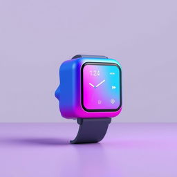 A creative square-shaped smartwatch named 'Dora' designed to resemble a human head