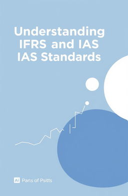 A modern and engaging book cover design for "Understanding IFRS and IAS Standards"