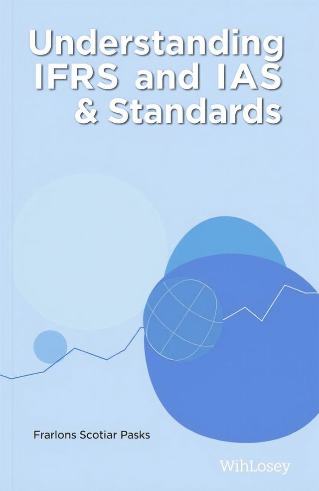 A modern and engaging book cover design for "Understanding IFRS and IAS Standards"