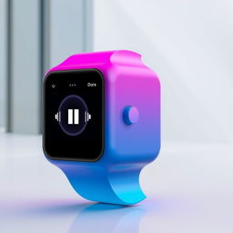 A creatively designed square-shaped smartwatch named 'Dora', featuring a unique design that embodies the shape of a human head