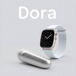 A cutting-edge in-ear microphone headset named 'Dora', designed to adhere comfortably to the skin