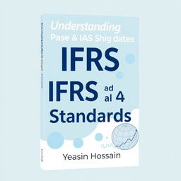 A modern and engaging book cover design for "Understanding IFRS and IAS Standards" written by Yeasin Hossain