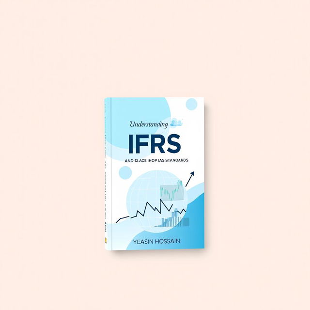 A modern and engaging book cover design for "Understanding IFRS and IAS Standards" written by Yeasin Hossain