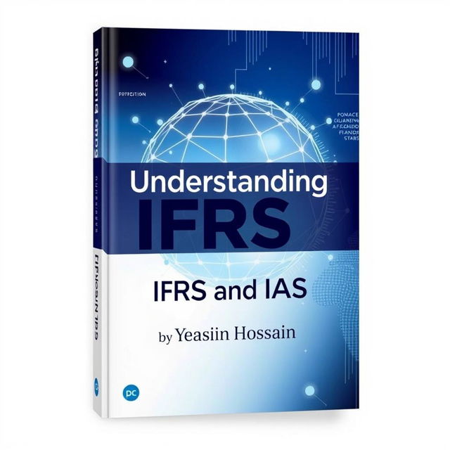 A visually striking book cover design for 'Understanding IFRS and IAS' authored by Yeasin Hossain