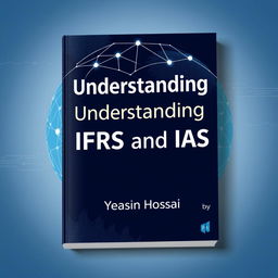 A visually striking book cover design for 'Understanding IFRS and IAS' authored by Yeasin Hossain