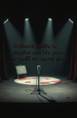 A captivating ghost book cover depicting an abandoned stage setting