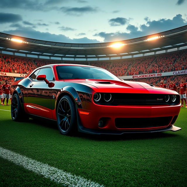 An eye-catching American car designed with inspiration from the Flamengo football team