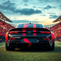 An eye-catching American car designed with inspiration from the Flamengo football team