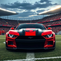 An eye-catching American car designed with inspiration from the Flamengo football team