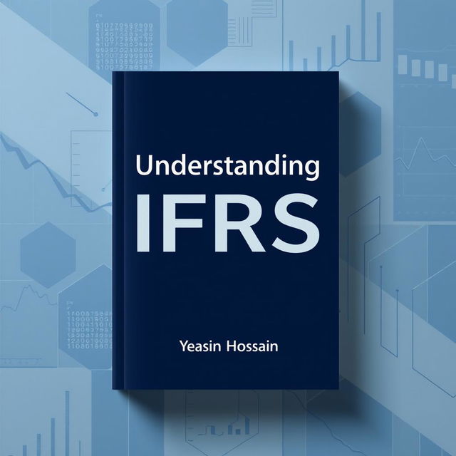 A sophisticated book cover design for 'Understanding IFRS and IAS' authored by Yeasin Hossain