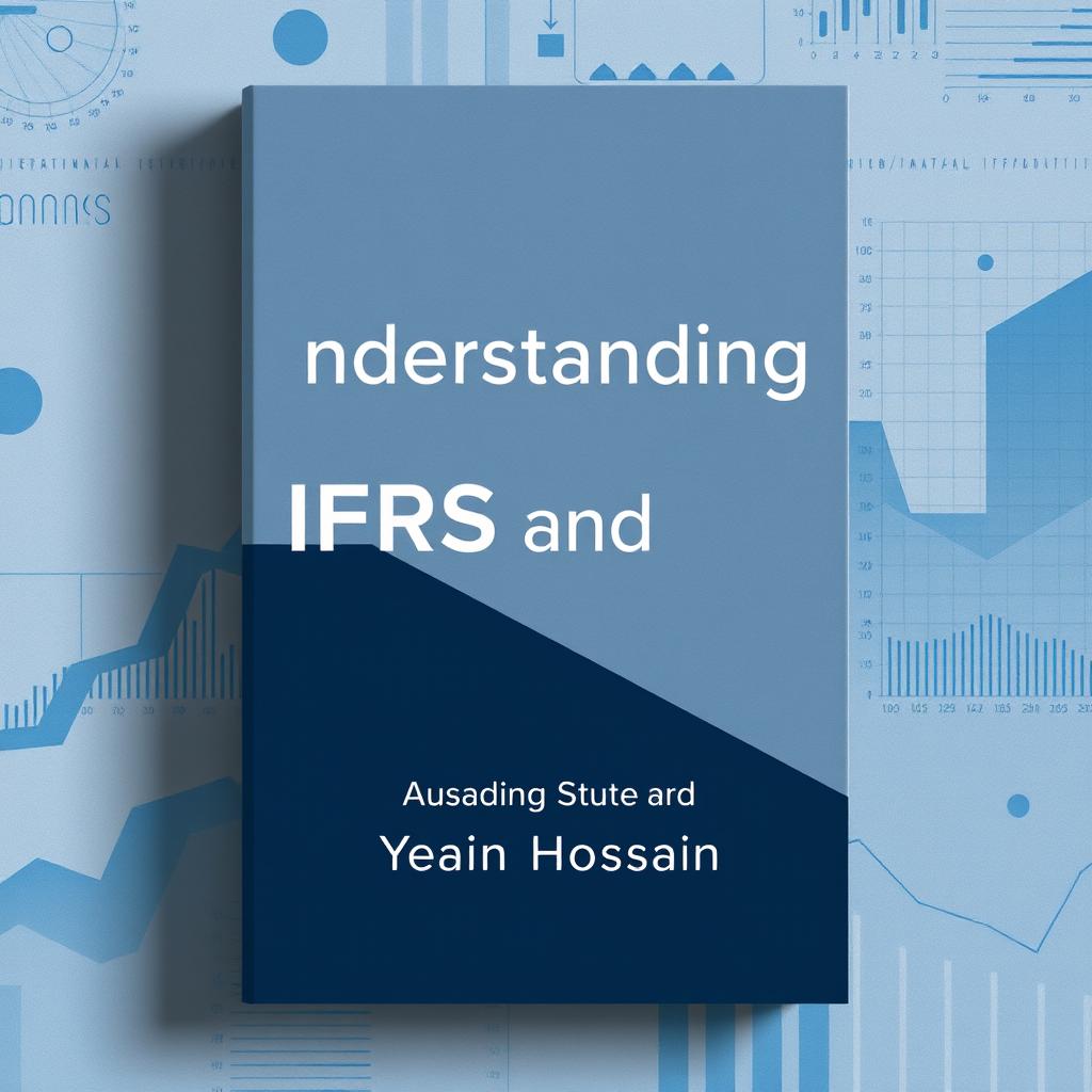 A sophisticated book cover design for 'Understanding IFRS and IAS' authored by Yeasin Hossain