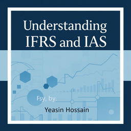 A sophisticated book cover design for 'Understanding IFRS and IAS' authored by Yeasin Hossain