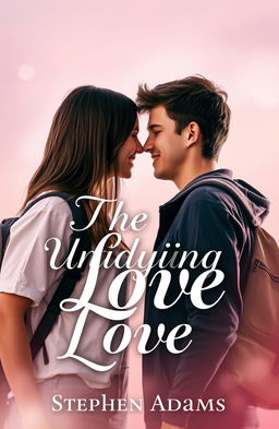 A romantic scene featuring a couple of teenagers gazing deeply into each other's eyes, capturing the essence of young love