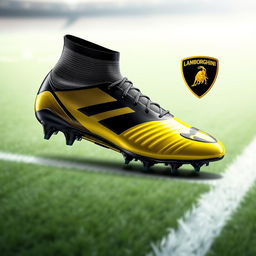 An imaginative concept design of a Lamborghini-inspired football boot