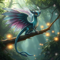 A fantastical creature known as Moneot, characterized by its majestic wings and vibrant plumage