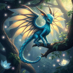 A fantastical creature known as Moneot, characterized by its majestic wings and vibrant plumage