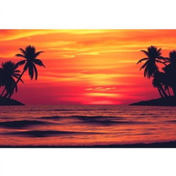 A stunning Facebook profile picture featuring a serene ocean sunset silhouette