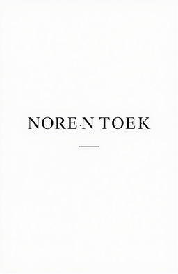 A minimalist book cover design featuring only text, elegantly arranged on a plain background