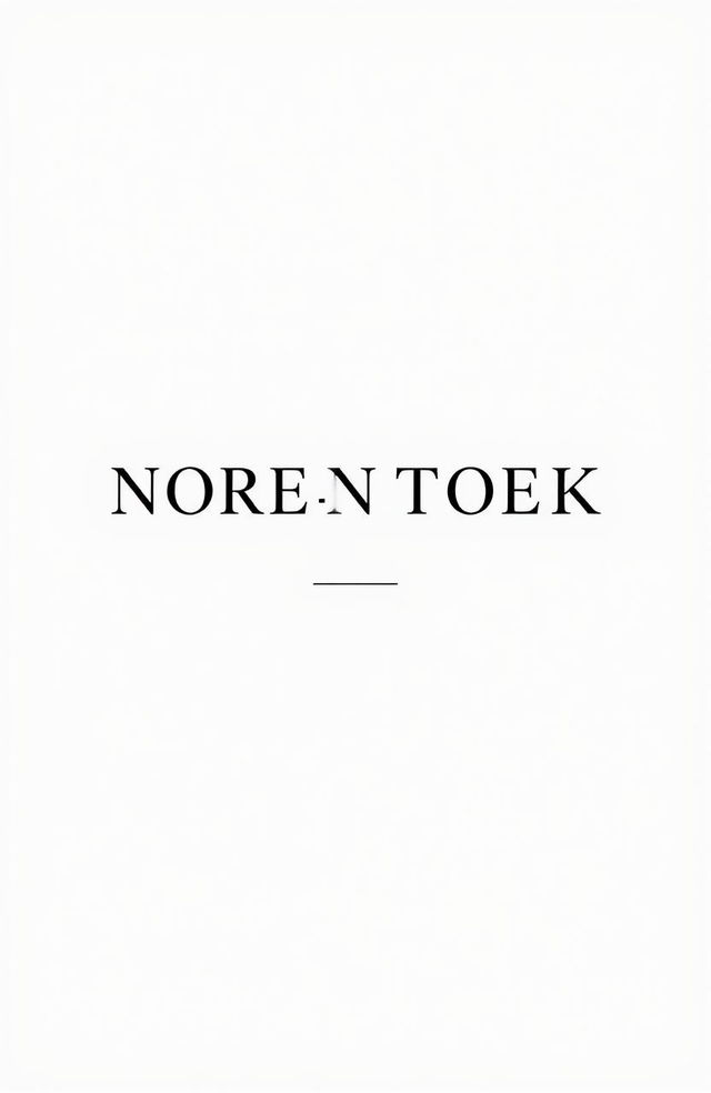 A minimalist book cover design featuring only text, elegantly arranged on a plain background