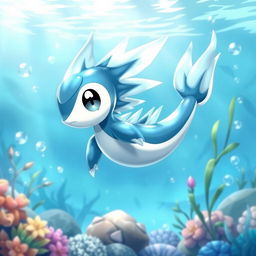 A creative design for a new Pokémon that merges elements of water and ice types