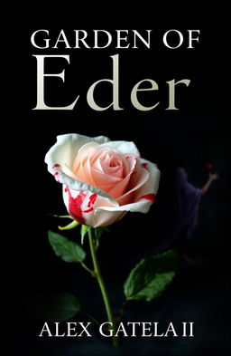 A captivating book cover for a murder mystery titled 'Garden of Eden'