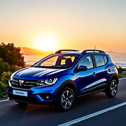 A sleek and modern 2025 model Dacia Sandero, showcasing its innovative design features and stylish exterior