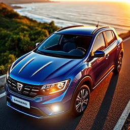 A sleek and modern 2025 model Dacia Sandero, showcasing its innovative design features and stylish exterior