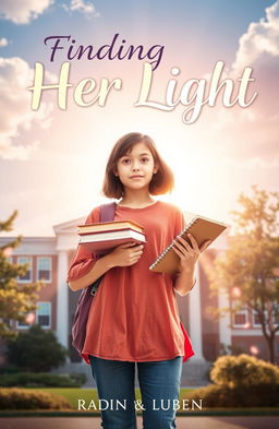 A captivating book cover for 'Finding Her Light'