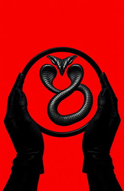 A striking and symbolic image featuring a black and red color scheme
