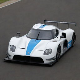 A Le Mans racing car from the 2010s, demonstrating the convergence of refined aerodynamics, hybrid technology, and stylish aesthetics. It features aggressive lines, a low-slung body, tactically placed vents, and a two-tone color scheme for added visual impact