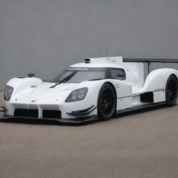 A Le Mans racing car from the 2010s, demonstrating the convergence of refined aerodynamics, hybrid technology, and stylish aesthetics. It features aggressive lines, a low-slung body, tactically placed vents, and a two-tone color scheme for added visual impact