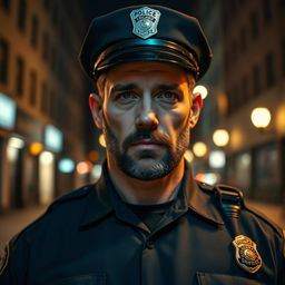 A human police officer from the Chicago Police Department, inspired by the lore of the movie Bright