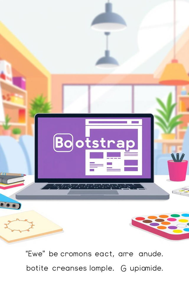 An educational illustration showcasing the concept of Bootstrap, a popular front-end framework