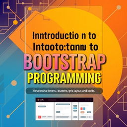 A visually striking book cover design for the title 'Introduction to Bootstrap Programming'